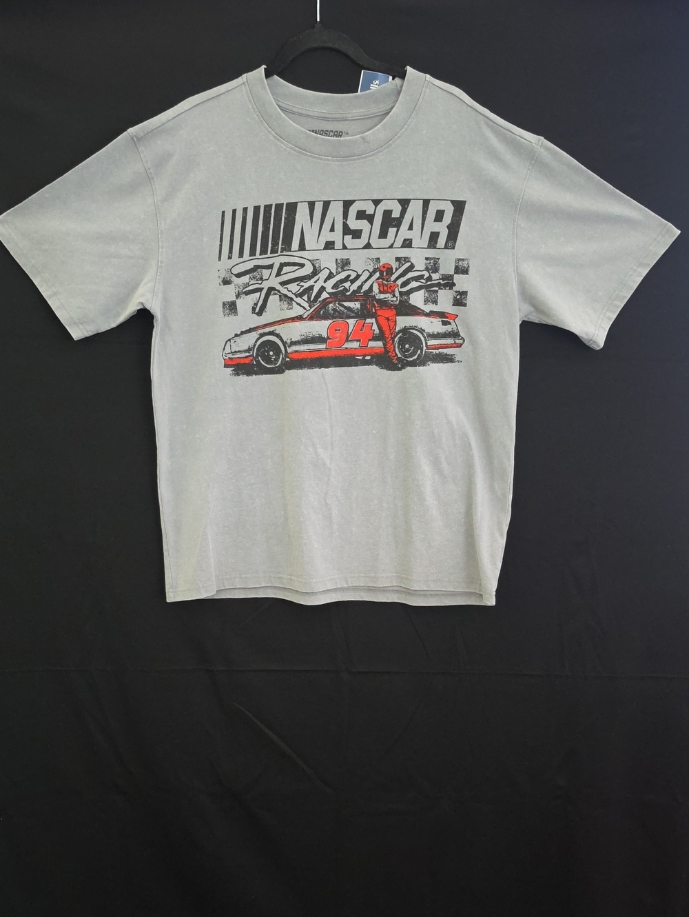 Nascar Light Gray Tee with Red Graphic
